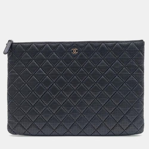 Perforated Leather Large Clutch Bag - Chanel - Modalova