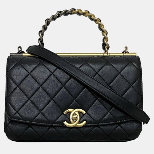 Quilted Lambskin Leather Small Classic Top Handle Flap Bag - Chanel - Modalova