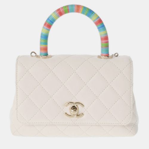 Quilted Lambskin Mini Rainbow Coco Top Handle Bag - Chanel - Modalova