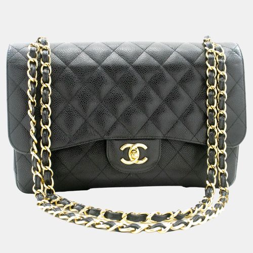 Caviar Leather Large Classic Double Flap Shoulder Bag - Chanel - Modalova