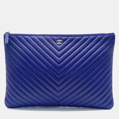 Leather Chevron Clutch Bag - Chanel - Modalova