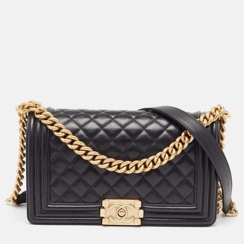 Quilted Leather Medium Boy Flap Bag - Chanel - Modalova