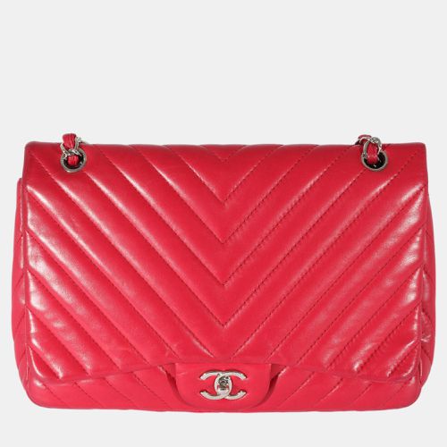 Lambskin Chevron Jumbo Single Flap Bag - Chanel - Modalova