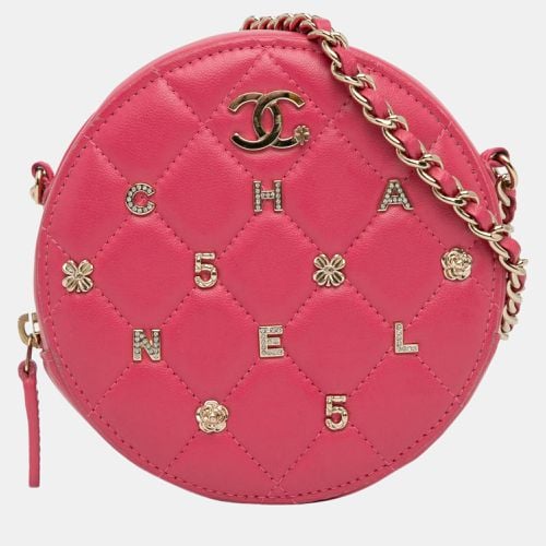 CC Quilted Lambskin Lucky Charms Round Clutch with Chain - Chanel - Modalova