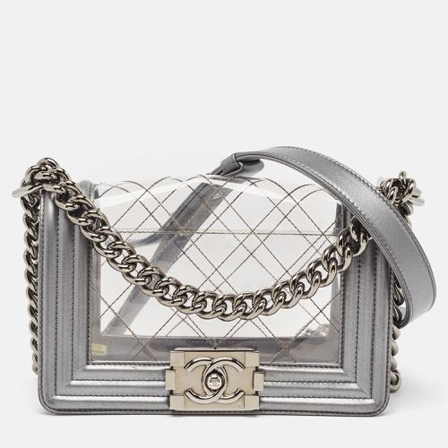 Clear Quilted PVC and Leather Small Boy Flap Bag - Chanel - Modalova