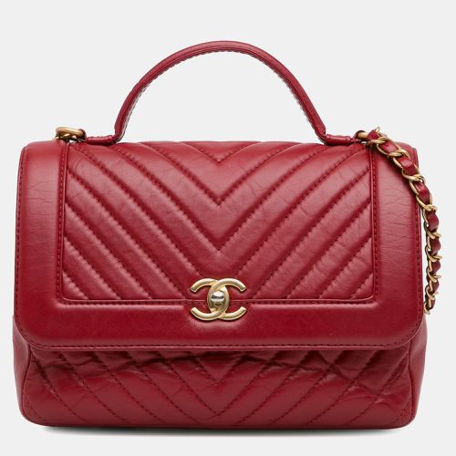 CC Chevron Calfskin Top Handle Flap - Chanel - Modalova