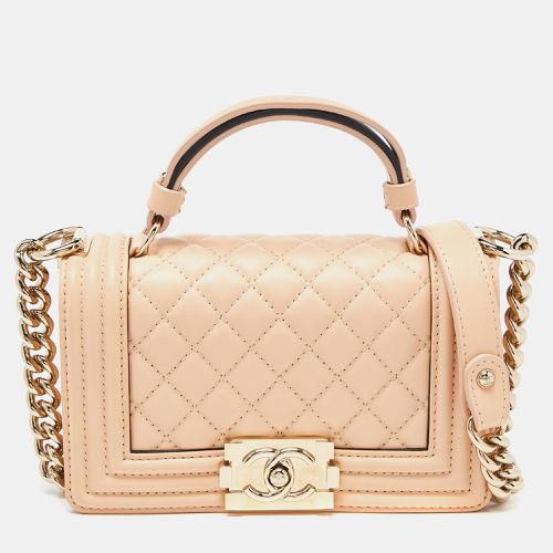 Quilted Leather Small Boy Top Handle Bag - Chanel - Modalova