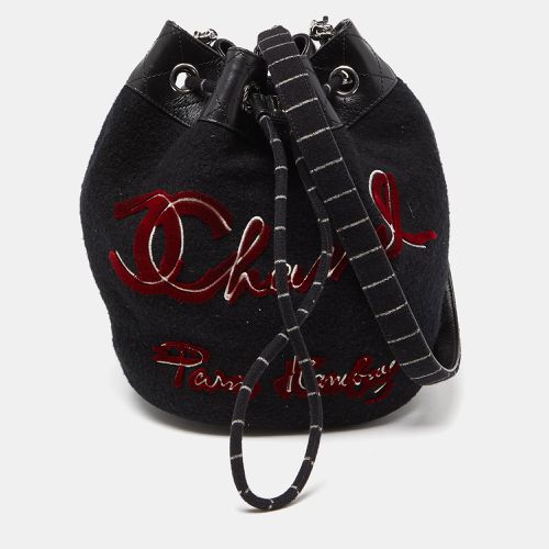 Wool and Leather Embroidered Paris Hamburg Drawstring Bag - Chanel - Modalova