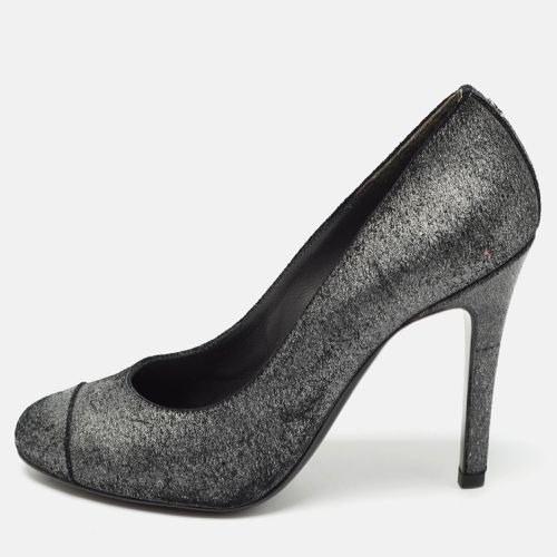 Texture Suede Cap Toe Pumps Size 37 - Chanel - Modalova