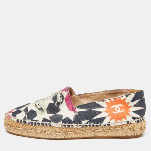 Printed Canvas CC Espadrille Flats Size 35 - Chanel - Modalova