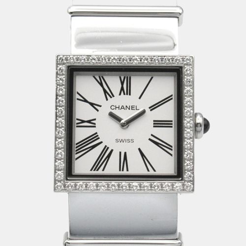 Mademoiselle Diamond Bezel Stainless Steel Watch - Chanel - Modalova