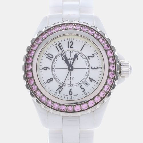 J12 Quartz Ceramic Stainless Steel Women's Wristwatch 34 mm - Chanel - Modalova