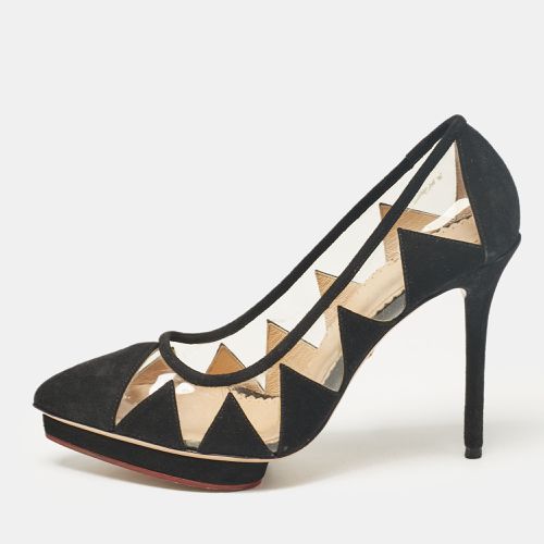 PVC and Suede Platform Pumps Size 37.5 - Charlotte Olympia - Modalova