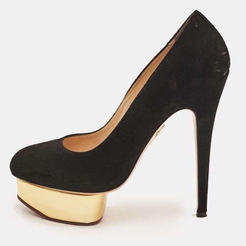 Suede Dolly Platform Pumps Size 38 - Charlotte Olympia - Modalova