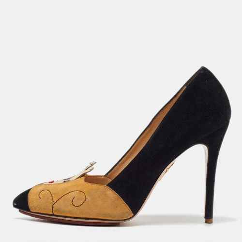 Yellow Suede Sleeping Beauty Pumps Size 37.5 - Charlotte Olympia - Modalova