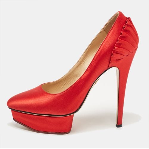 Satin Paloma Platform Pumps Size 37.5 - Charlotte Olympia - Modalova