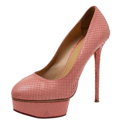 Coral Python Dolly Platform Pumps Size 39 - Charlotte Olympia - Modalova