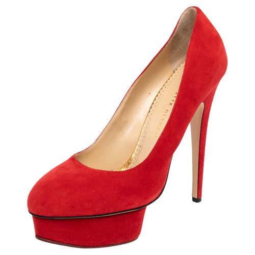 Suede Dolly Platform Pumps Size 41 - Charlotte Olympia - Modalova