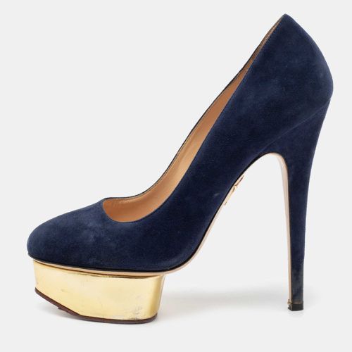 Suede Dolly Platform Pumps Size 38 - Charlotte Olympia - Modalova