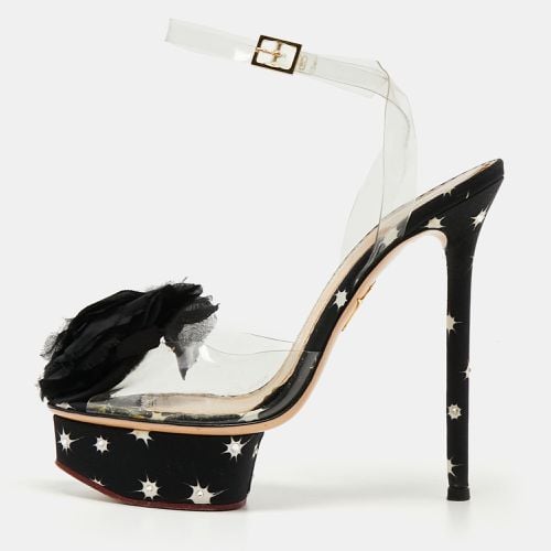 PVC And Satin Pomoline Pom Pom Platform Sandals Size 37.5 - Charlotte Olympia - Modalova