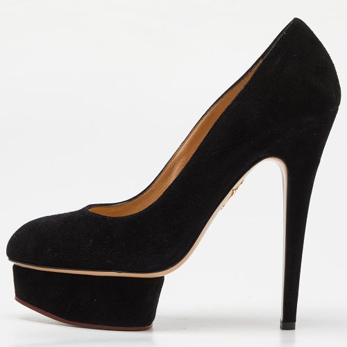 Suede Dolly Platform Pumps Size 38.5 - Charlotte Olympia - Modalova