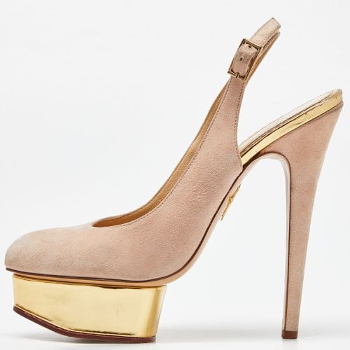 Suede Dolly Slingback Pumps Size 39 - Charlotte Olympia - Modalova