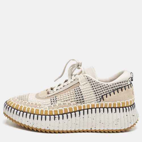 Knit Fabric and Suede Nama Low Top Sneakers Size 38 - Chloe - Modalova