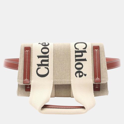 Fabric Leather Brown White ODY Waist Bag - Chloe - Modalova