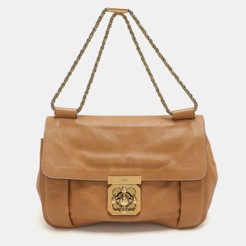 Brown Leather Medium Elsie Chain Shoulder Bag - Chloe - Modalova