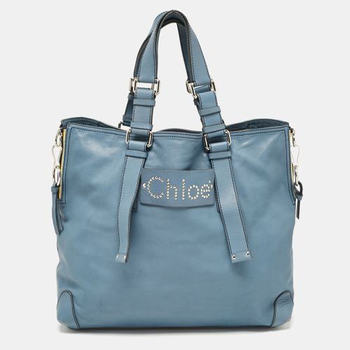 Leather Studded Logo Patsy Tote - Chloe - Modalova