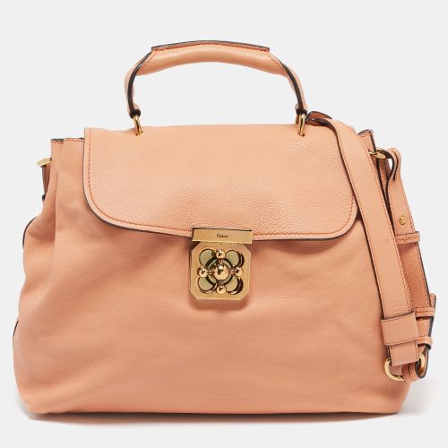 Peach Leather Medium Elsie Top Handle Bag - Chloe - Modalova