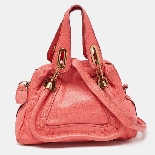 Coral Leather Small Paraty Bag - Chloe - Modalova