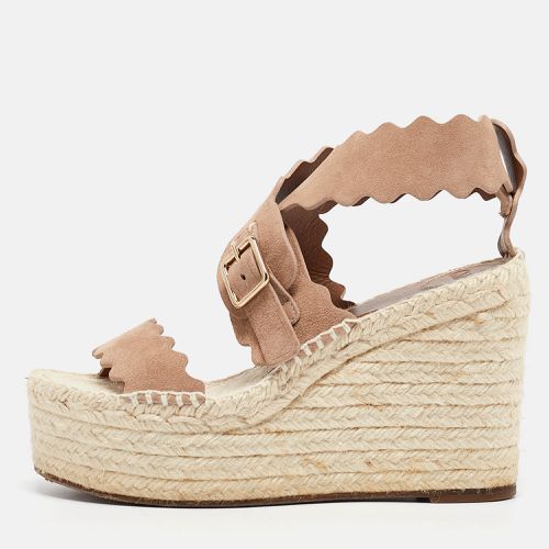 Suede Laurena Scalloped Wedge Sandals Size 37 - Chloe - Modalova