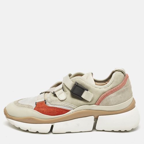 Chloé Suede And Fabric Sonnie Low Top Sneakers Size 38 - Chloe - Modalova