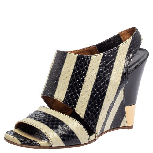 Cream/ Striped Python Ayers Wedge Slingback Sandals 39 - Chloe - Modalova