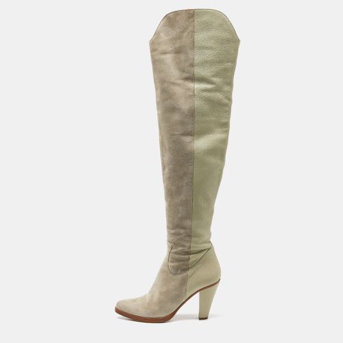 Suede and Leather Over The Knee Length Boots Size 39.5 - Chloe - Modalova