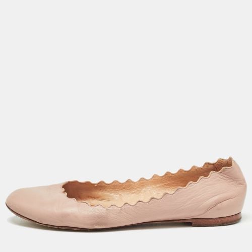 Scalloped Leather Lauren Ballet Flats Size 37.5 - Chloe - Modalova