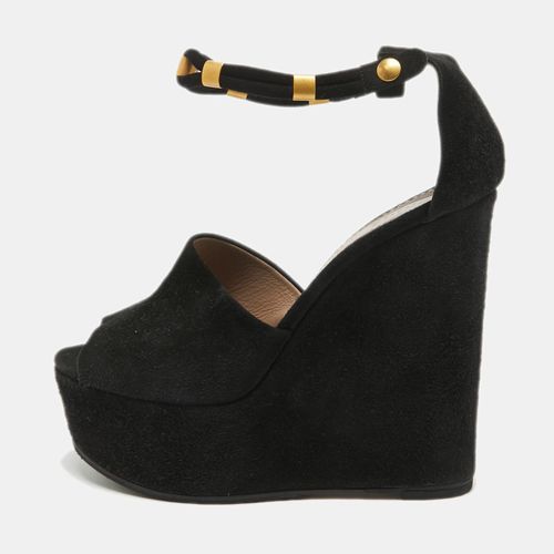 Suede Platform Wedge Ankle Strap Sandals Size 39 - Chloe - Modalova