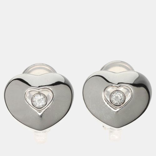 K Gold and Diamond Happy Diamonds Stud Earrings - Chopard - Modalova