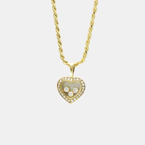 K Gold Diamond Happy Hearts Icon Pendant Necklace - Chopard - Modalova