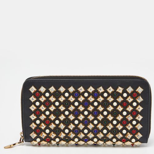 Leather Spikes Panettone Zip Around Wallet - Christian Louboutin - Modalova