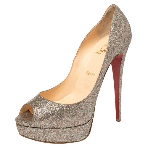 Glitter Lady Peep Toe Pumps Size 40 - Christian Louboutin - Modalova