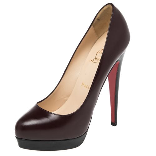 Black/ Leather Platform Pumps Size 38 - Christian Louboutin - Modalova