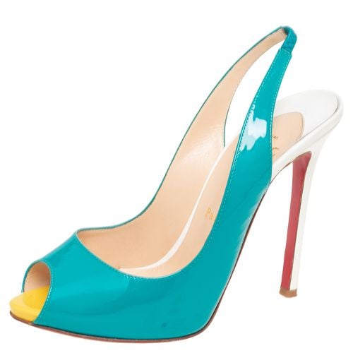 Patent Leather Flo Slingback Sandals Size 37.5 - Christian Louboutin - Modalova