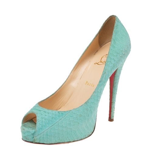 Turquoise Python Very Prive Pumps Size 39 - Christian Louboutin - Modalova