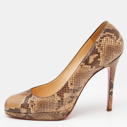 Beige Python Leather New Simple Platform Pumps Size 38.5 - Christian Louboutin - Modalova