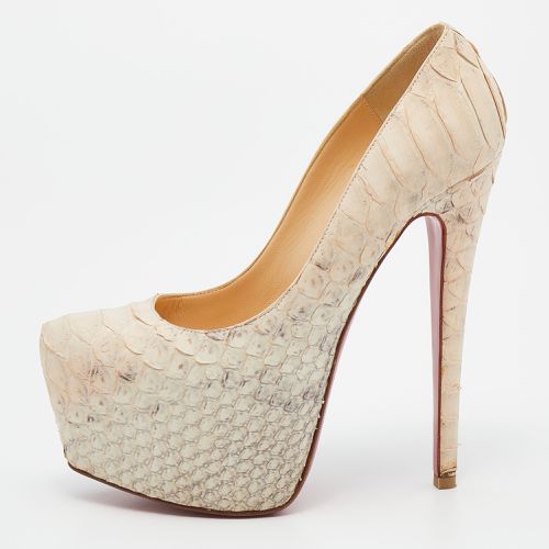 Python Leather Daffodile Platform Pumps Size 36 - Christian Louboutin - Modalova