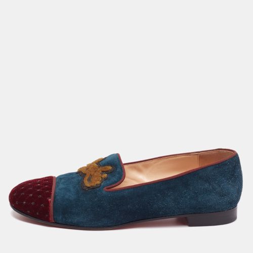 Tricolor Suede And Velvet I Love My Loubies Loafers Size 38.5 - Christian Louboutin - Modalova