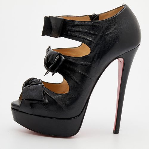 Leather Madame Butterfly Platform Booties Size 37 - Christian Louboutin - Modalova