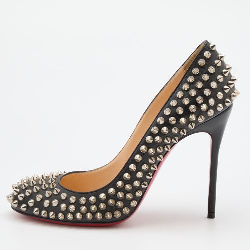 Leather Fifi Spike Round Toe Pumps Size 37 - Christian Louboutin - Modalova